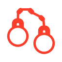 arrest, handcuffs, police, protection svg vector icon