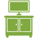 cupboard, furniture, living room, tv svg vector icon