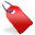 red, tag icon