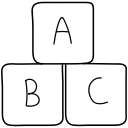 abc, alphabet, game, puzzle svg vector icon