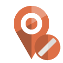 location,cancel icon