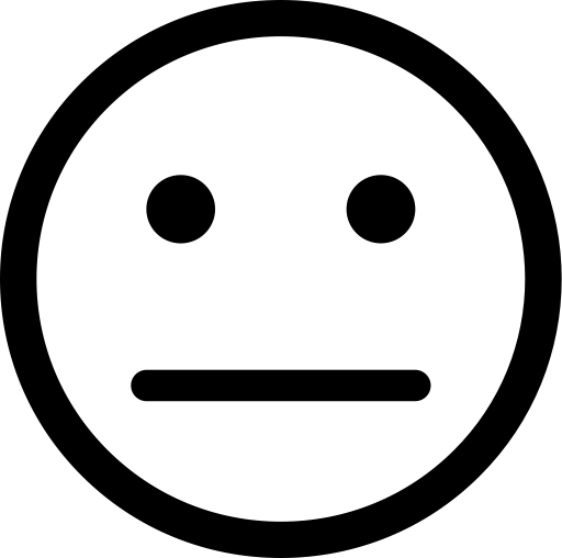 Expressionless svg vector icon