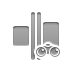 space,evenly,horizontal,binoculars icon
