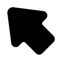 arrow, left, up svg vector icon