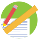measure, pencil, ruler, school, work svg vector icon