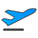 depart, plane svg vector icon