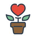 flower, grow, love, loving, resolutions, romance, without regret svg vector icon