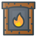 christmas, family, fireplace, home, warm svg vector icon