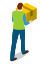 box, carrying, male, man, walking, warehouse, warehouseman svg vector icon
