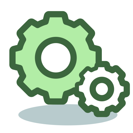 Gears svg vector icon