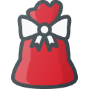 bag, christmas, gift, present, santa svg vector icon