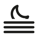 fog, moon svg vector icon