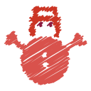 cartoon, holiday, man, scribble, snow, snowman, winter svg vector icon