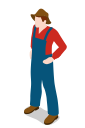 farm, farmer, male, man, people, standing svg vector icon