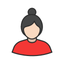girl, lady, user, woman svg vector icon