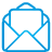 basic, blue, mail, open icon
