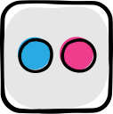 communication, flickr, media, network, social, social media, web svg vector icon