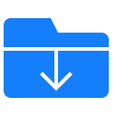download, folder svg vector icon