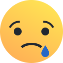 emoji, emot, reaction, sad, tear svg vector icon