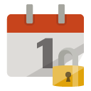 calendar,lock icon