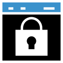 browser, lock, protection, web svg vector icon