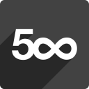 500, media, pixel, shadow, social, square svg vector icon
