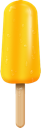 orange, popsicle icon