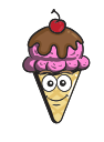 cartoon, cone, cream, emoji, ice svg vector icon