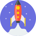 blast off, launch, mintie, rocket, ship, space, spaceship svg vector icon