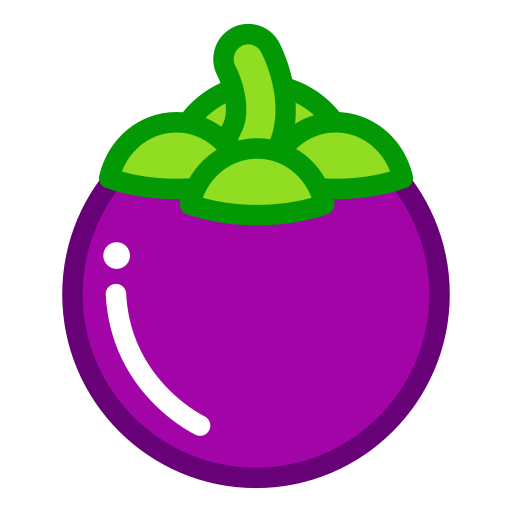 Mangosteen svg vector icon