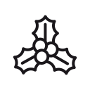 christmas, decoration, mistletoe svg vector icon