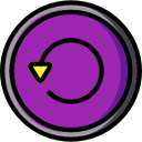 audio, media, media player, music, reload, video player svg vector icon