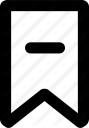 bookmark, bookmarks, delete, minus, remove icon