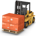 forklift, warehouse icon