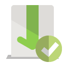 download,checkmark icon