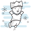 boy, christmas, crown, king, leaping, lord, prince svg vector icon
