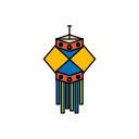 decorations, diwali, festival, kandeel, lights svg vector icon
