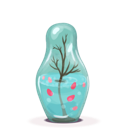 matryoshka, tree icon