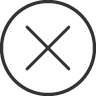 circle, close icon