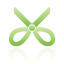 green, scissors icon