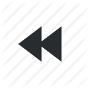 arrow, fast, forward, fwd, left icon