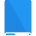blue, drive, white icon