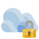 cloud,lock,open icon