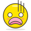 anguished, face svg vector icon