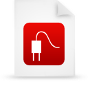 document, file, paper, red icon
