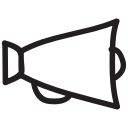 advertising, advertisment, announcement, loud, megaphone, sound, speaker svg vector icon