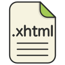 document, extension, file, format, type, web, xhtml svg vector icon