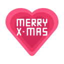 christmas, heart, love, merry, message svg vector icon