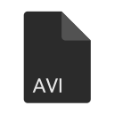 avi, extension, file, format svg vector icon