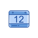 calendar, date, reminder, twelve svg vector icon